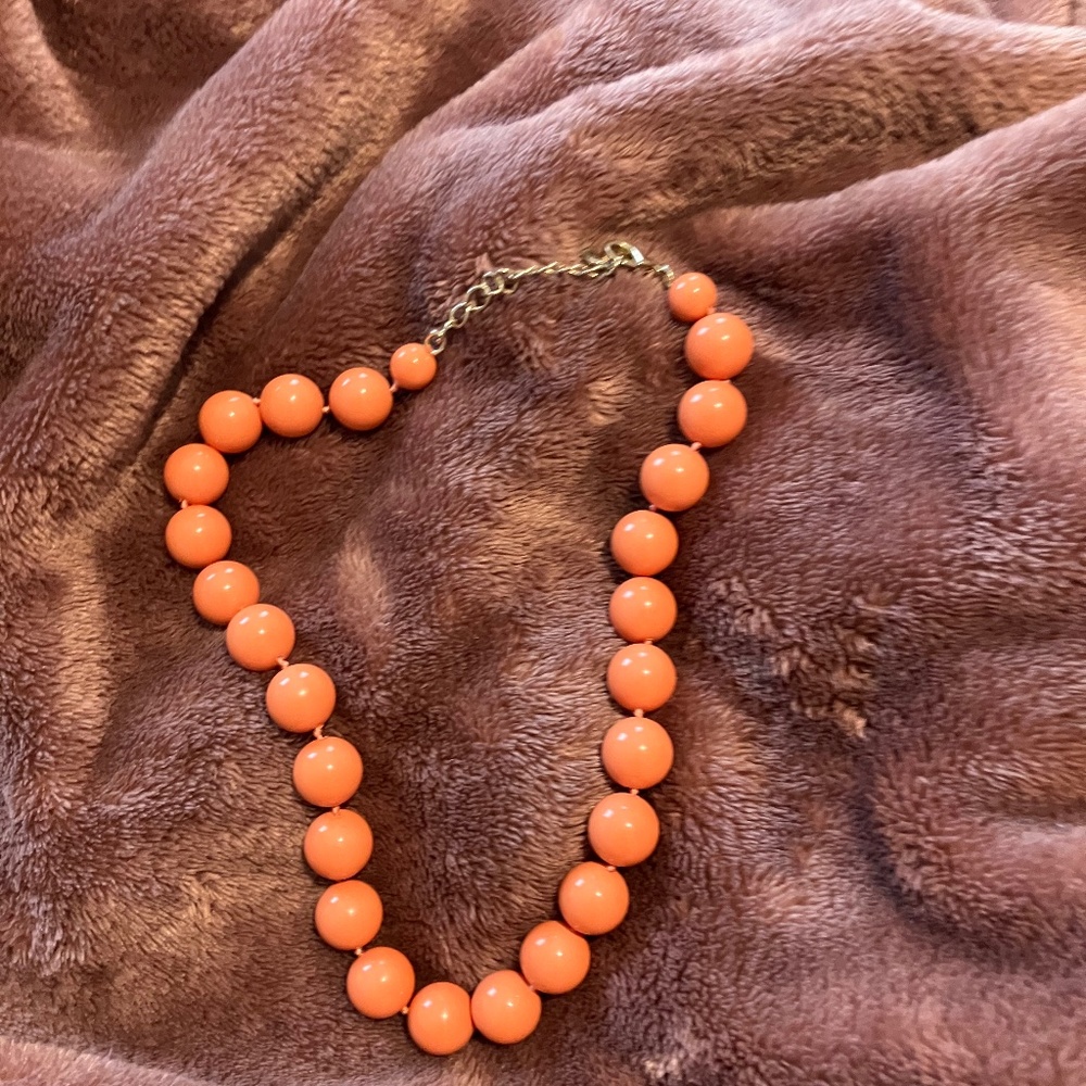 Charter Club Orange Faux Pearl Necklace